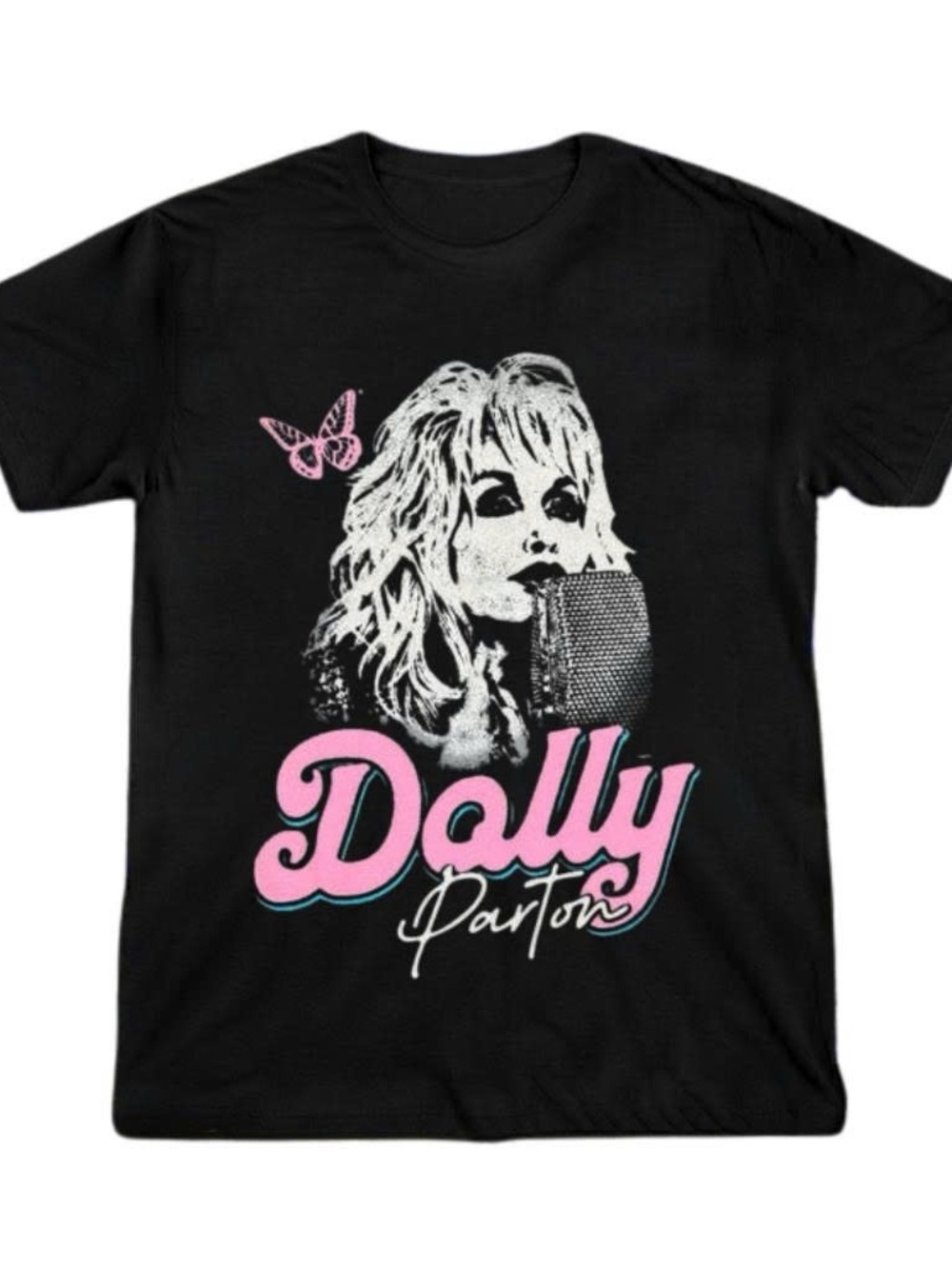 Gildan Black Shirt With Dolly Parton Graphic Tee